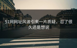 51网网址风波引来一片质疑，忍了很久还是想说